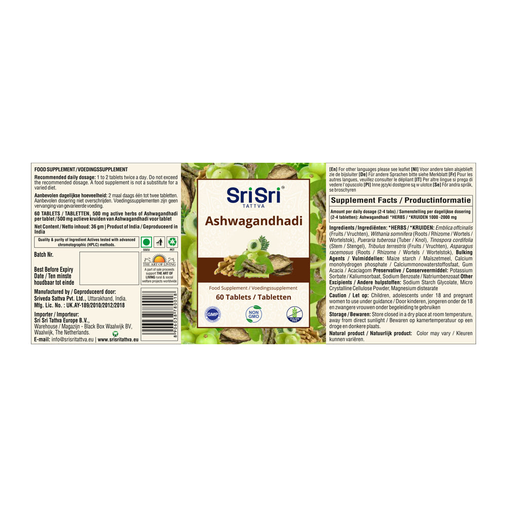 Ashwagandhadi-tabletten | 60 tabletten