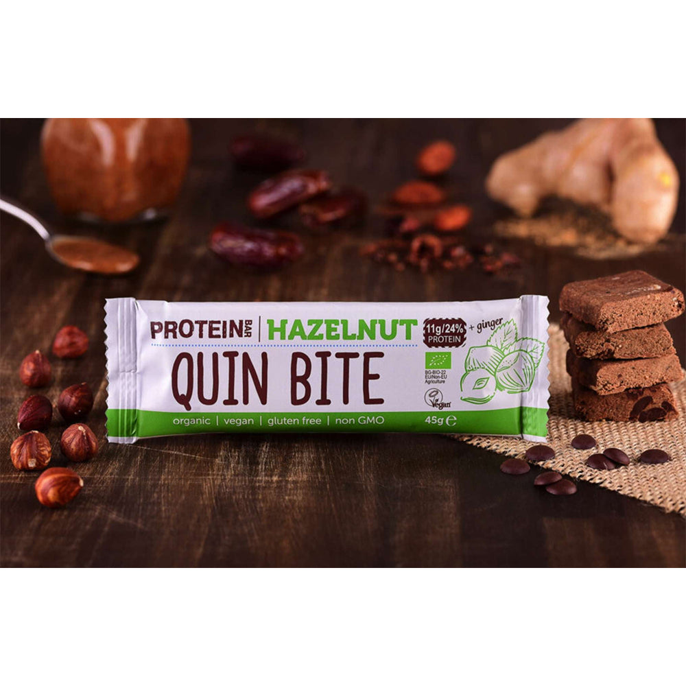 Quin Bite Bio Protein Riegel - Haselnuss