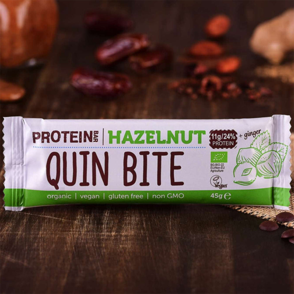 Quin Bite Bio Protein Riegel - Haselnuss