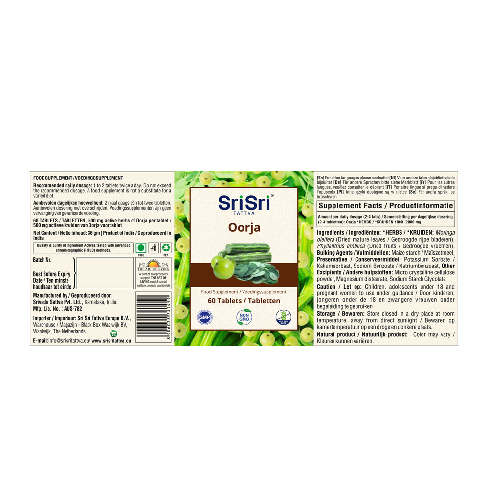 Oorja Tablets | Moringa Tablets | 60 Tablets