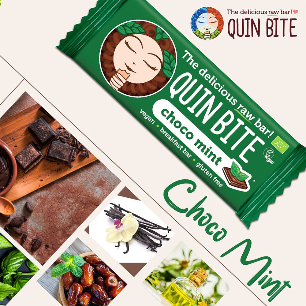 Quin Bite Bio Choco Munt | Rauwe repen