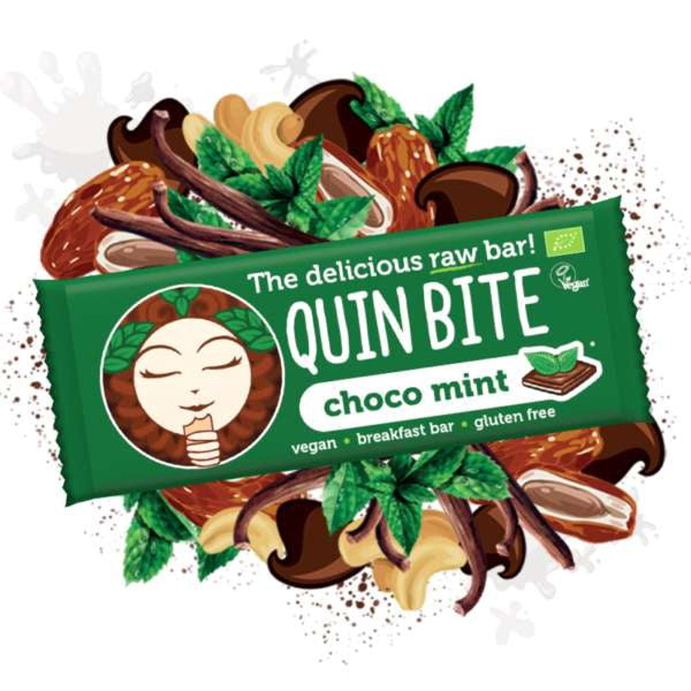 Quin Bite Bio Choco Munt | Rauwe repen