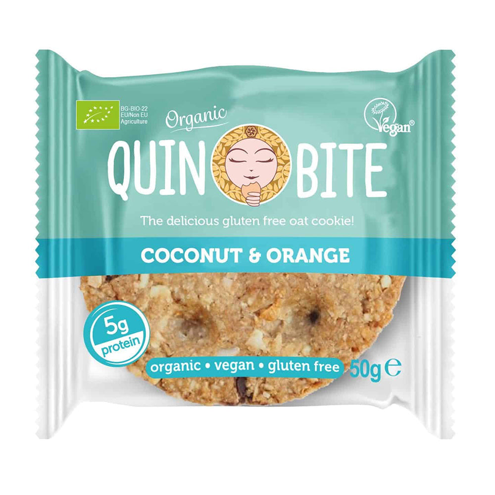 Quin Bite Bio Kokos- en Sinaasappelkoekjes