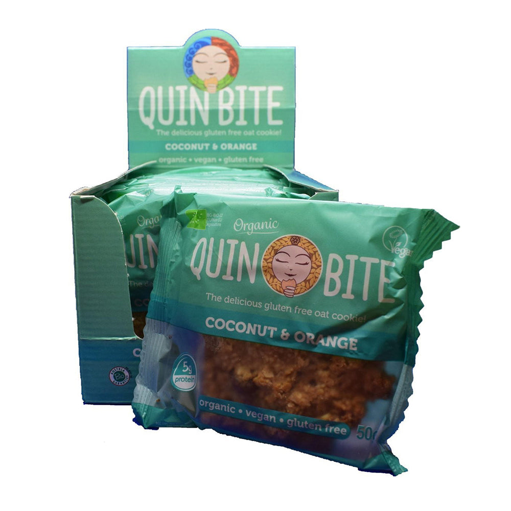 Quin Bite Bio Coconut and Orange Cookies