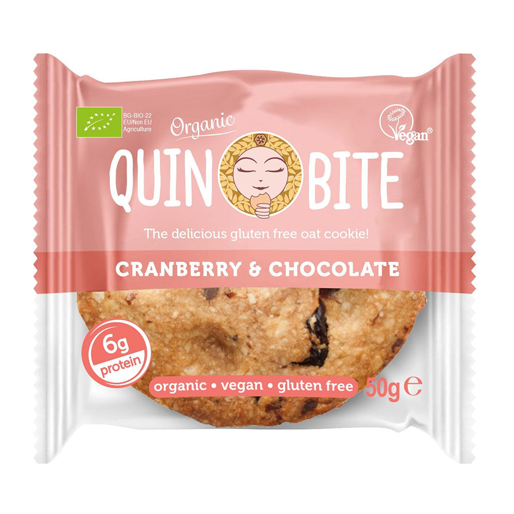 Quin Bite Bio Cranberry and Chocolate Cookies