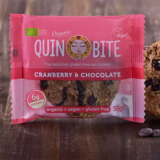 Quin Bite Bio Cranberry and Chocolate Cookies