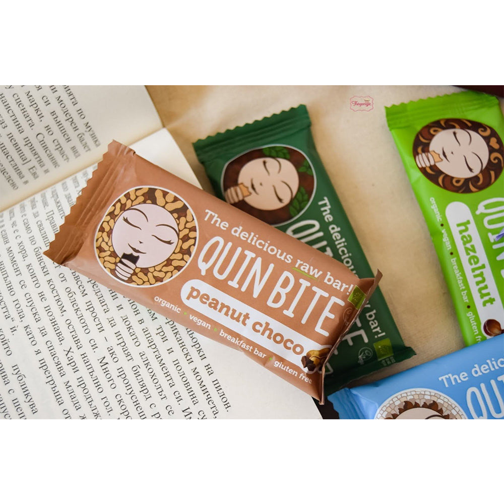 Quin Bite Bio Peanut Choco | Rohe Riegel